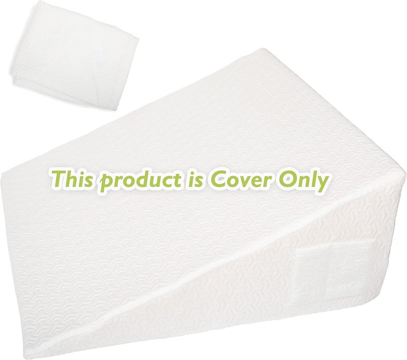 MEOVEN Wedge Pillow Cover for 24x24x10 Bed Wedge Pillow, Hypoallergenic Replacement Case Cover with Zipper & Pockets - Image 4